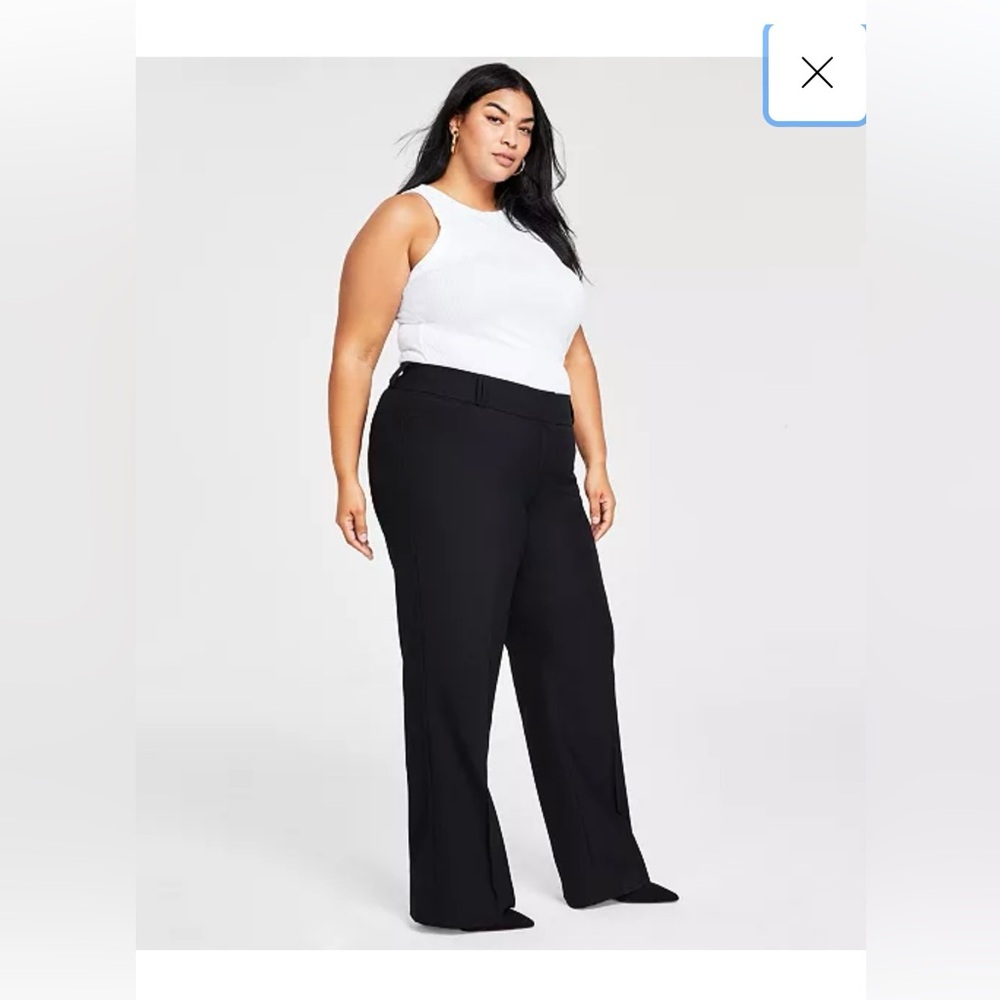 NWT size 18W INC Boot leg pant, curvy, regular length, mid rise